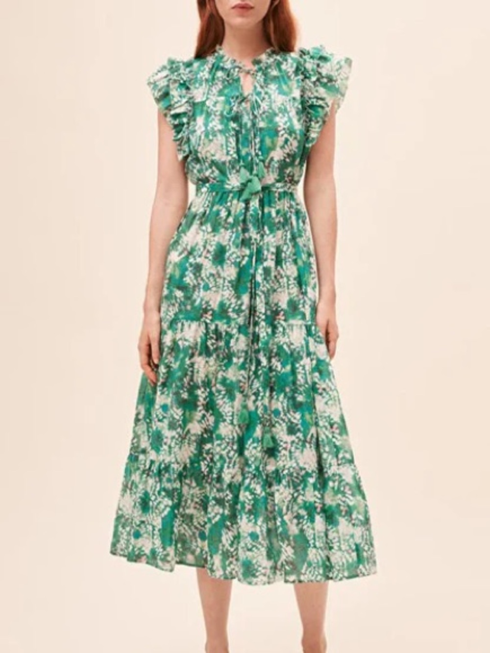 SUNCOO | Calypso Dress in Green Tie Dye | T2 (M)